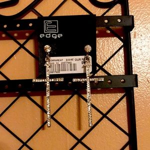 Never worn  cross earrings.